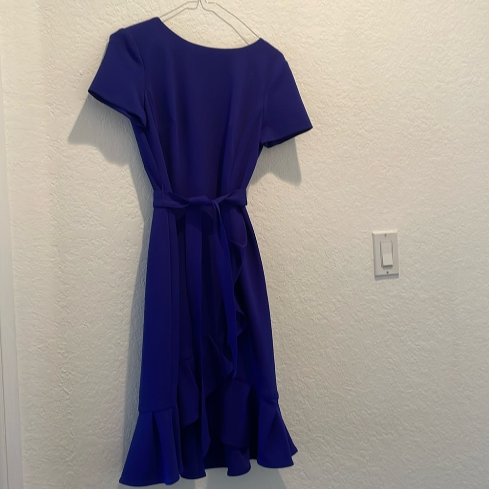 Deep purple Calvin Klein short sleeve knee length dress, size 2